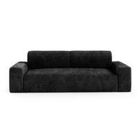 SOFA Fabio 3 Sitzplätze Schwarz - Schwarz, Holz (260/82/102cm) - Petits-meubles