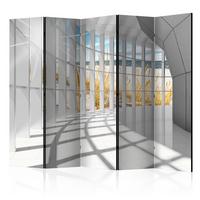PARAVENT 5-tlg 225x172 cm Moderner Tunnel Meer - Weiß, Holz/Textil (225/172/3cm) - Muralo