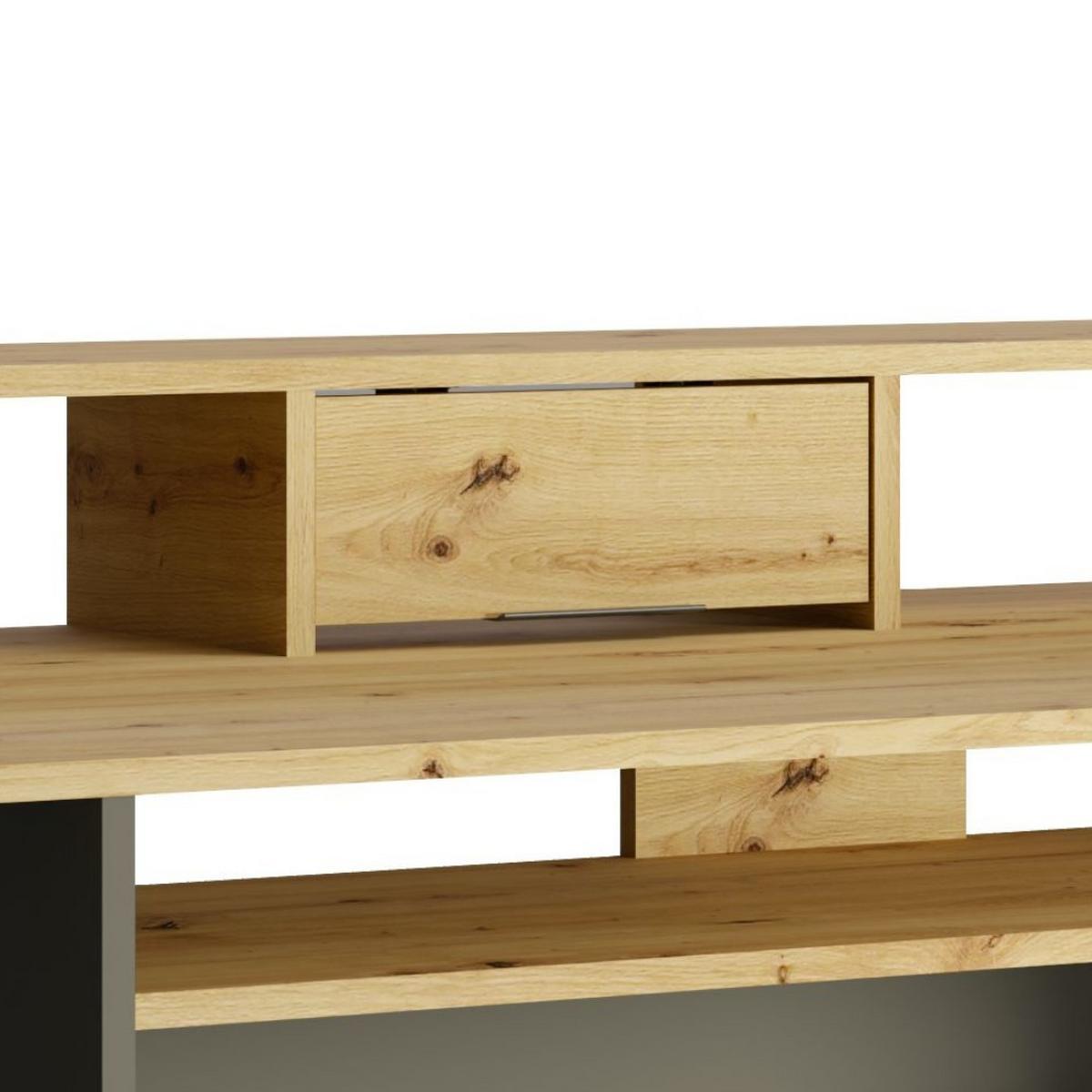SCHREIBTISCH RADIX 160x70x91,5 cm Bürotisch Computertisch, Graphitfarben - Graphitfarben, Holzwerkstoff (70/160/91.5cm) - MASSENO