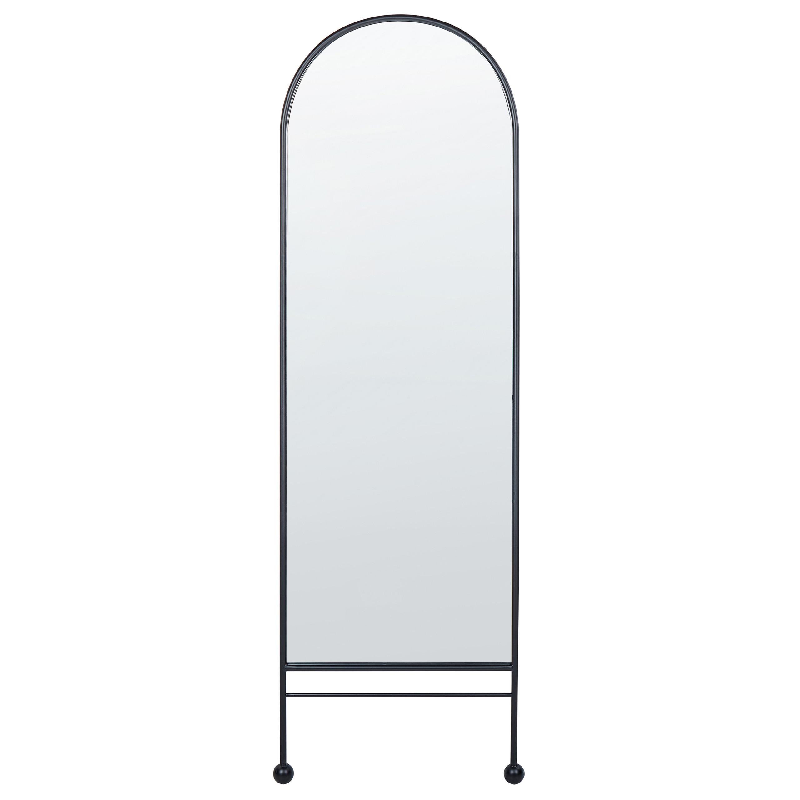 WANDSPIEGEL Metall schwarz 45/145 cm Jarnages - Schwarz, Metall (45/145/3cm) - Beliani