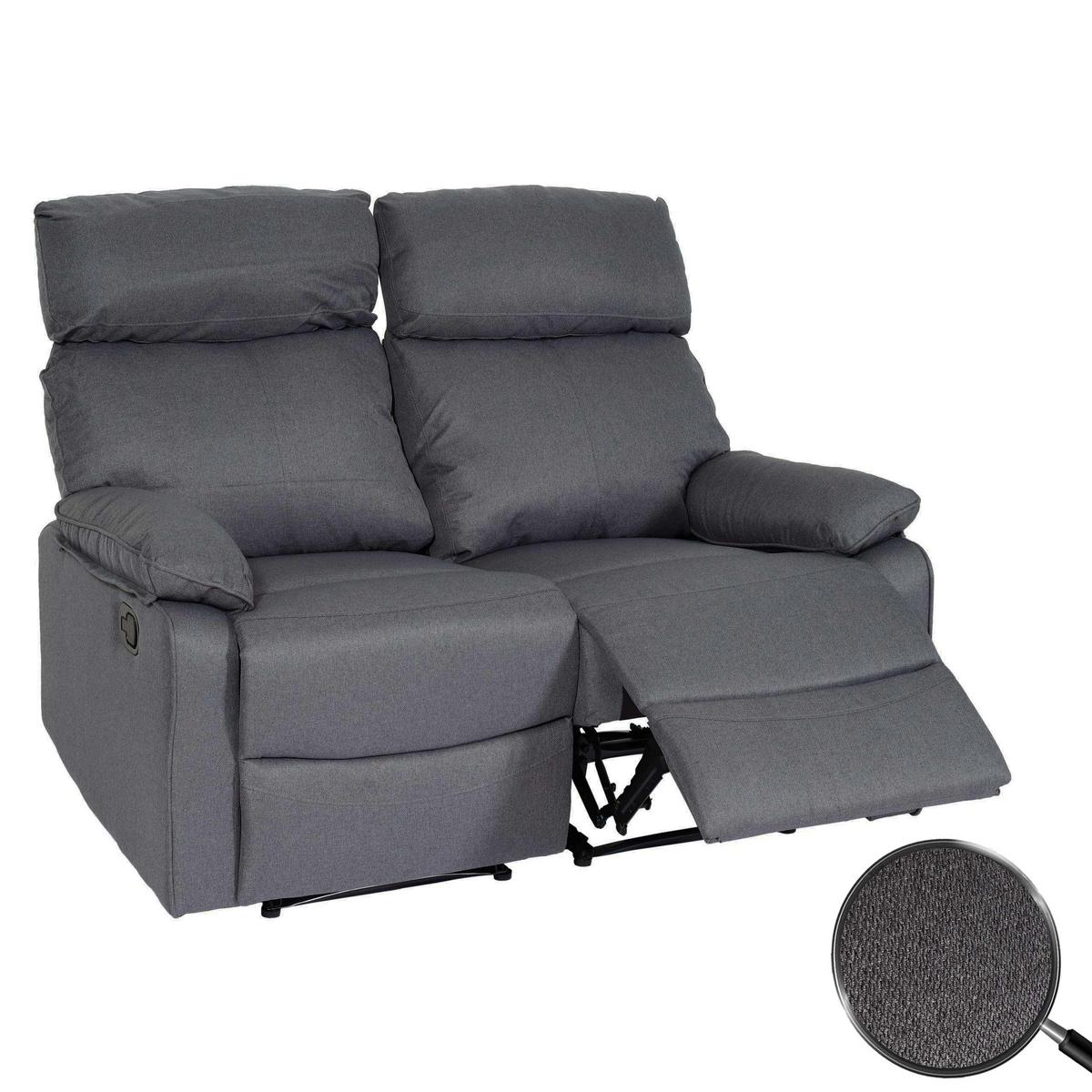2ER-KINOSESSEL Grau - Grau, Textil (134/105/170cm) - MCW