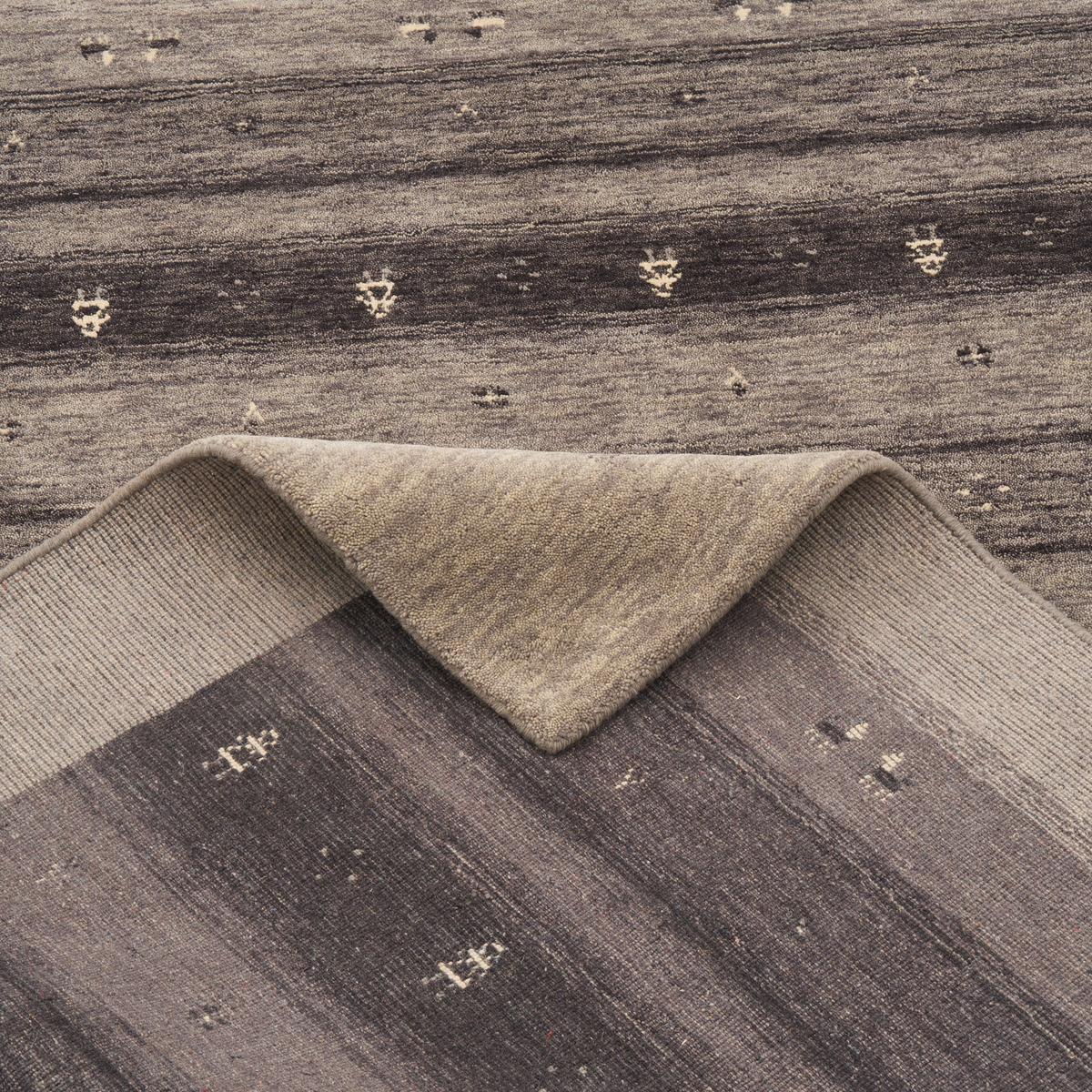NATUR WOLLE TEPPICH GABBEH ESTA - Grau, Textil (140/200cm) - Pergamon