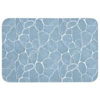 BADEMATTE Organisch - Muster - Blau 90x60 cm - Hellblau, Textil (90/60cm) - OnlyWow