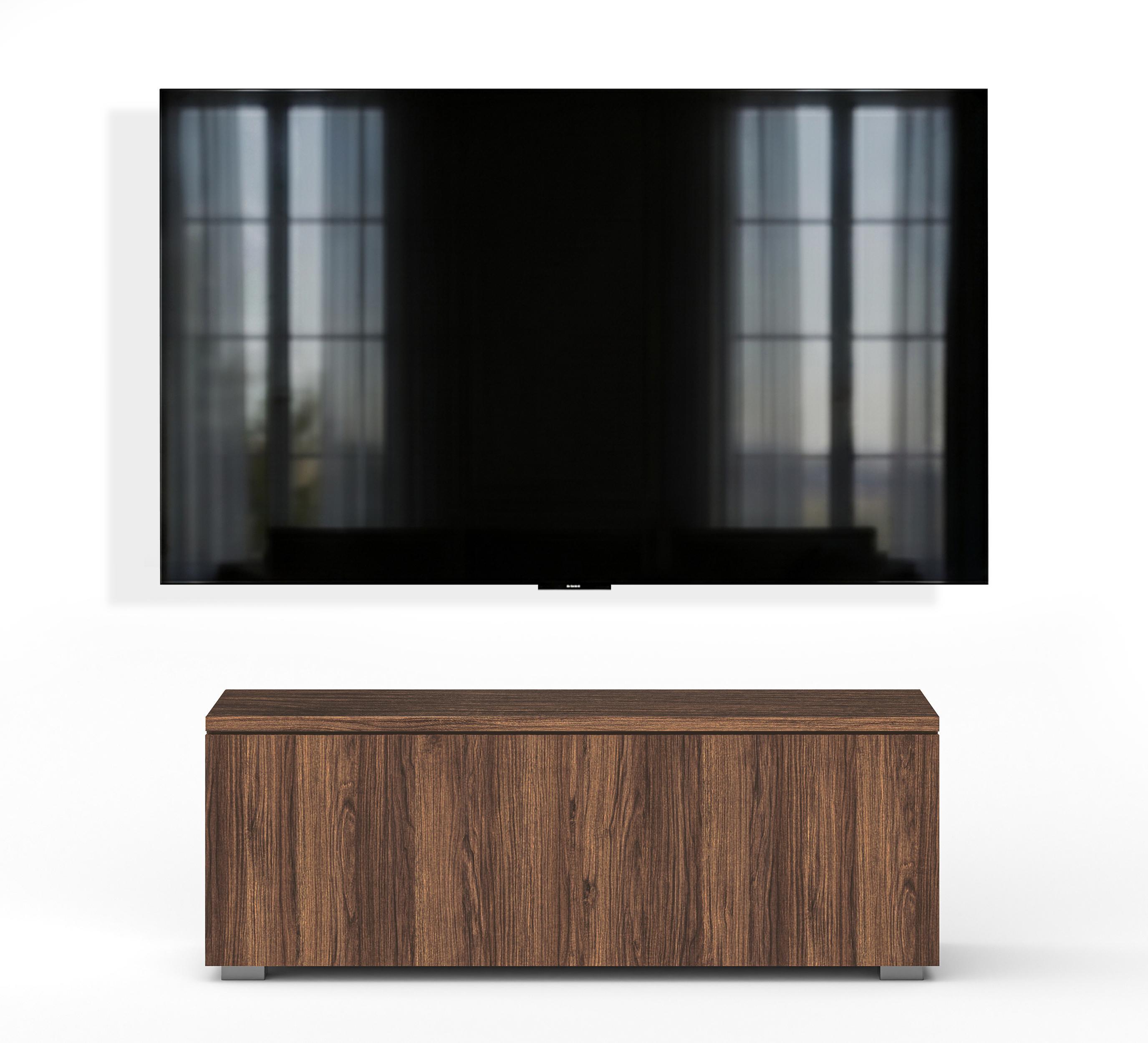 LOWBOARD Barvo 100 Nussbaum Warmia 100/36,5/32 cm – hängend oder stehend - Nussbaumfarben, Holzwerkstoff/Kunststoff (100/36.5/32cm) - AX Living
