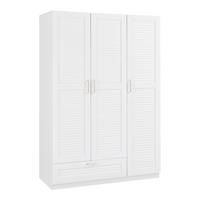 KLEIDERSCHRANK Finning - Weiß, Holzwerkstoff (120/176/52cm) - [en.casa]