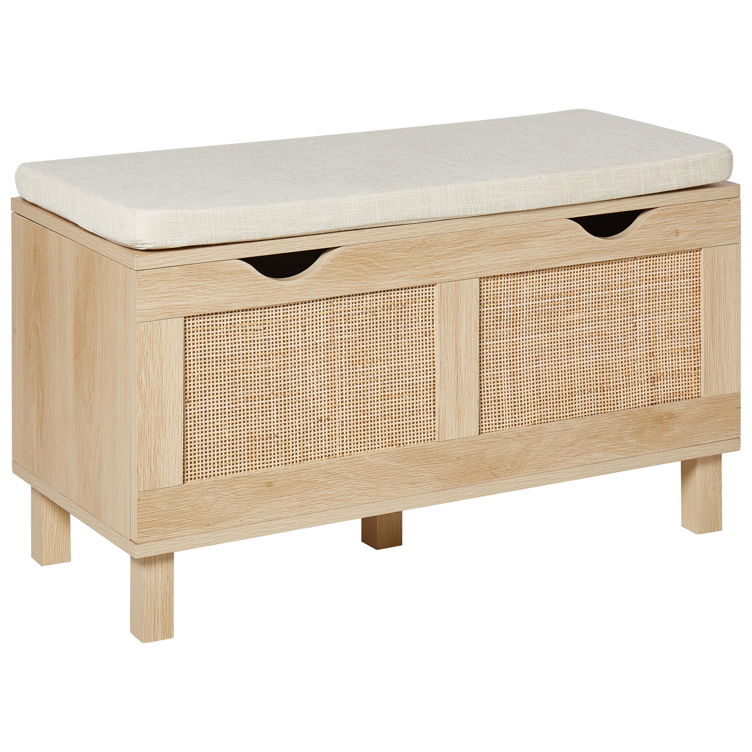 TRUHENBANK Hellbraun Washington - Hellbraun, Holzwerkstoff (80/47/35cm) - Beliani