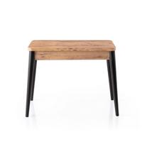TISCH dekor atlantik-kiefer und schwarz - dolunay 100/60/75 cm - Eschefarben, Holzwerkstoff (65/60/75cm) - Calicosy