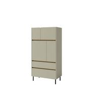 KOMMODE MURO 80/165/40cm mit 2 Schubladen 4 Türen Hellgrün - Hellgrün, Holzwerkstoff (80/165/40cm) - MASSENO