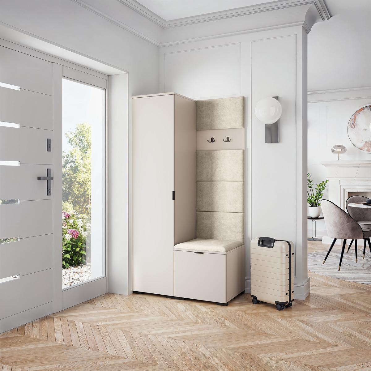 GARDEROBENSCHRANK LORI 95/181/51 cm Modern Kaschmir - Kaschmir/Beige, Holzwerkstoff (95/181/51cm) - MASSENO