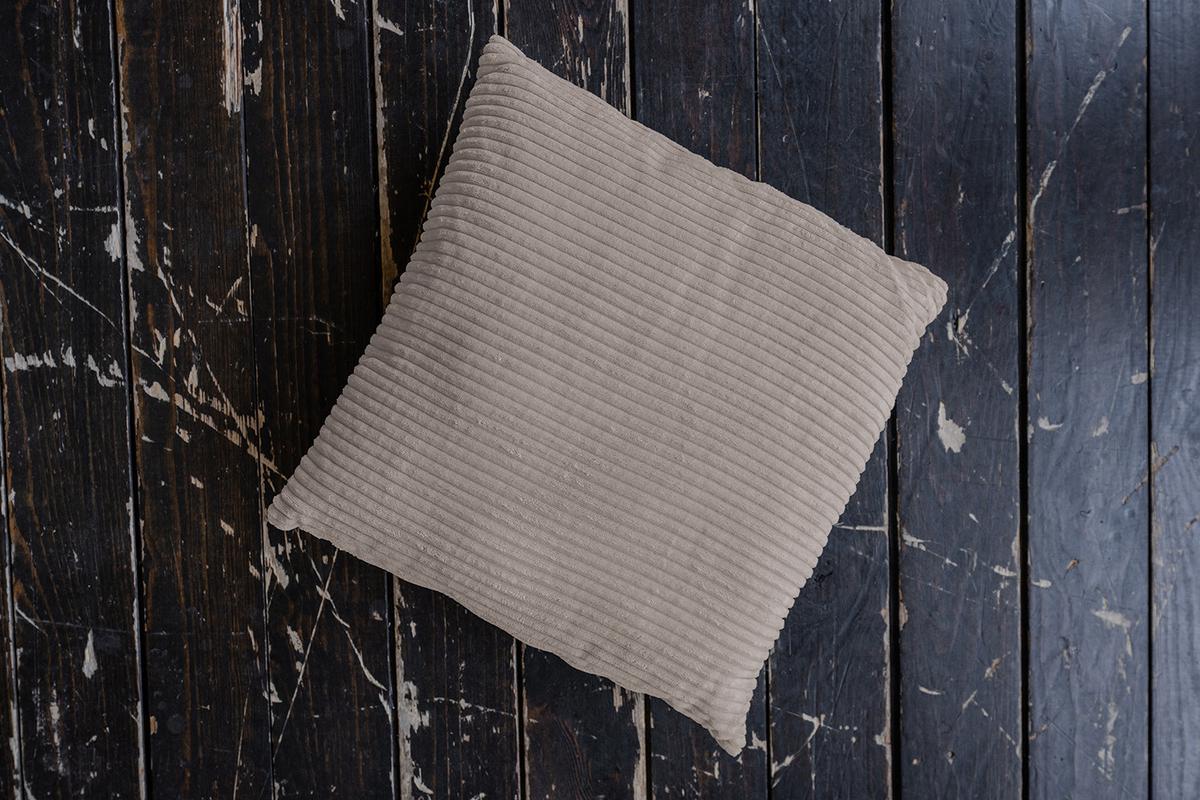 SPITZKISSEN MADELINE Taupe Cord - Taupe, Textil (50/14cm) - KAWOLA