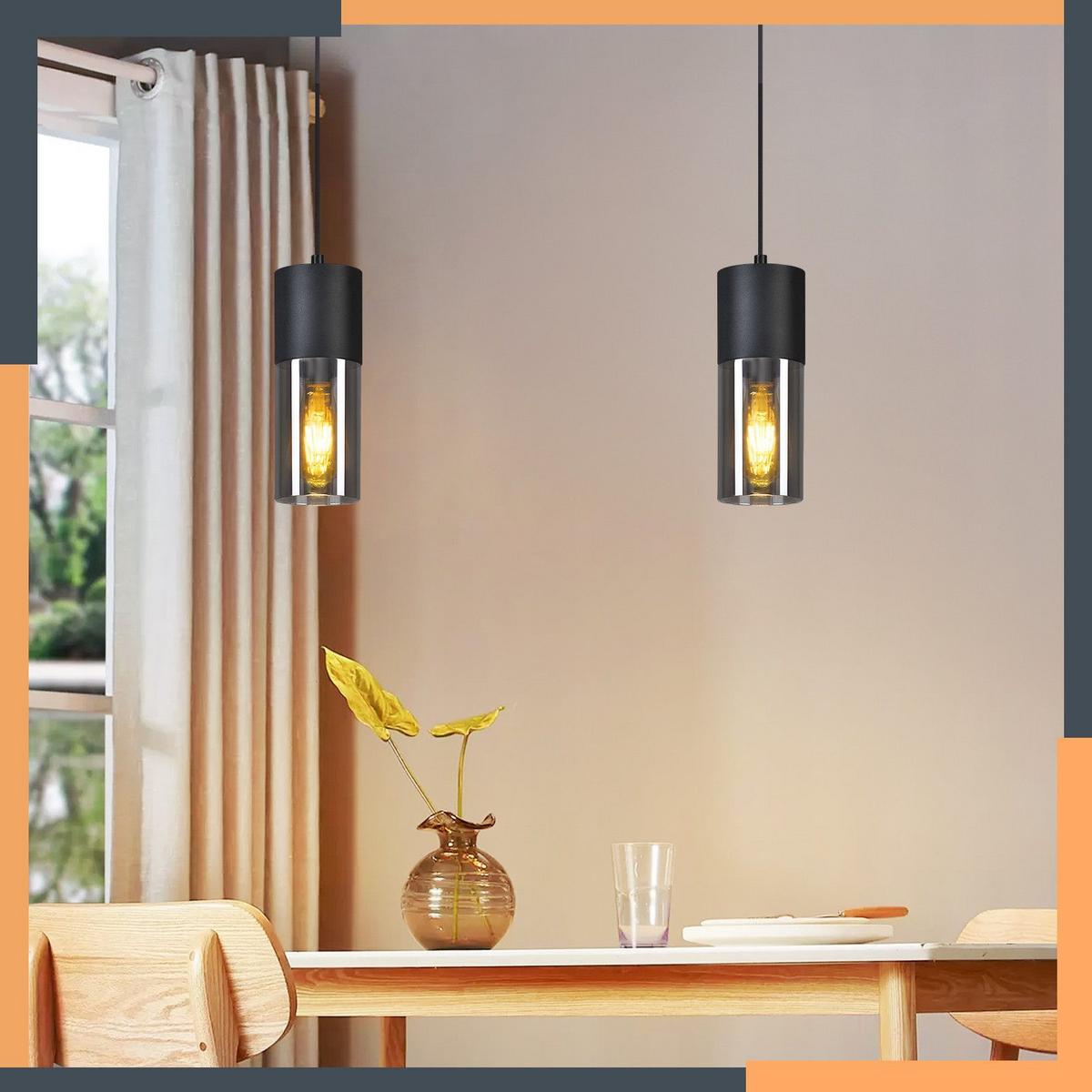 PENDELLEUCHTE Kaelisynn 10/10/30 cm - Schwarz, Metall (10/10/30cm) - ZMH