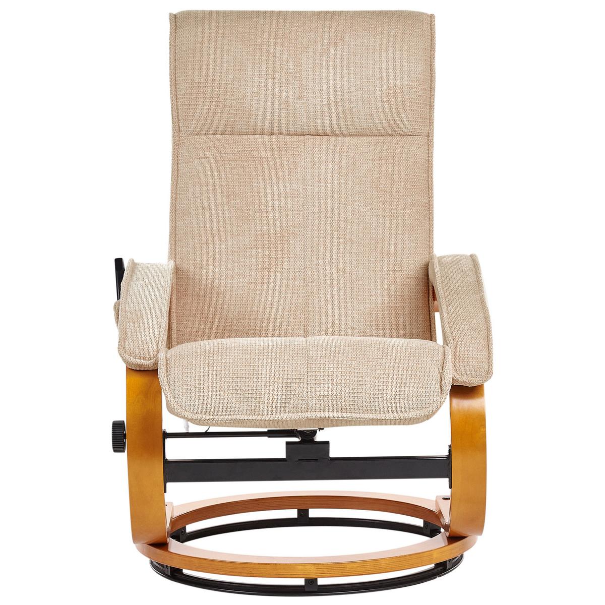 MASSAGESTUHL Beige Hero - Beige/Braun, Textil (51/102/80cm) - Beliani