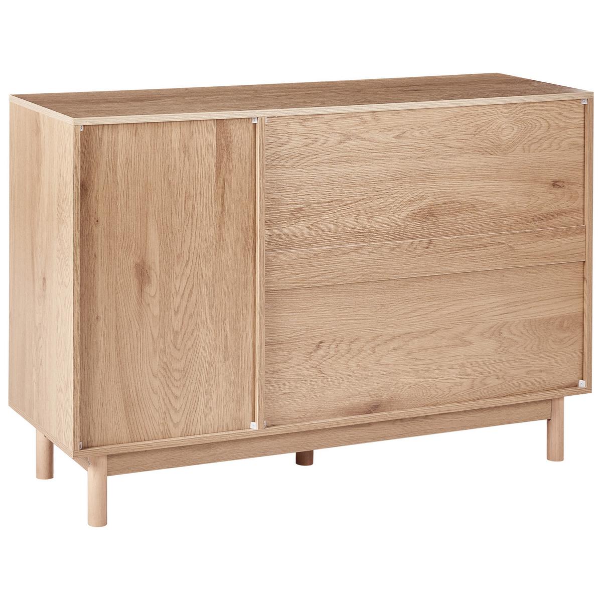 SCHRANK Hellbraun Costello - Hellbraun, Holzwerkstoff (120/83/40cm) - Beliani