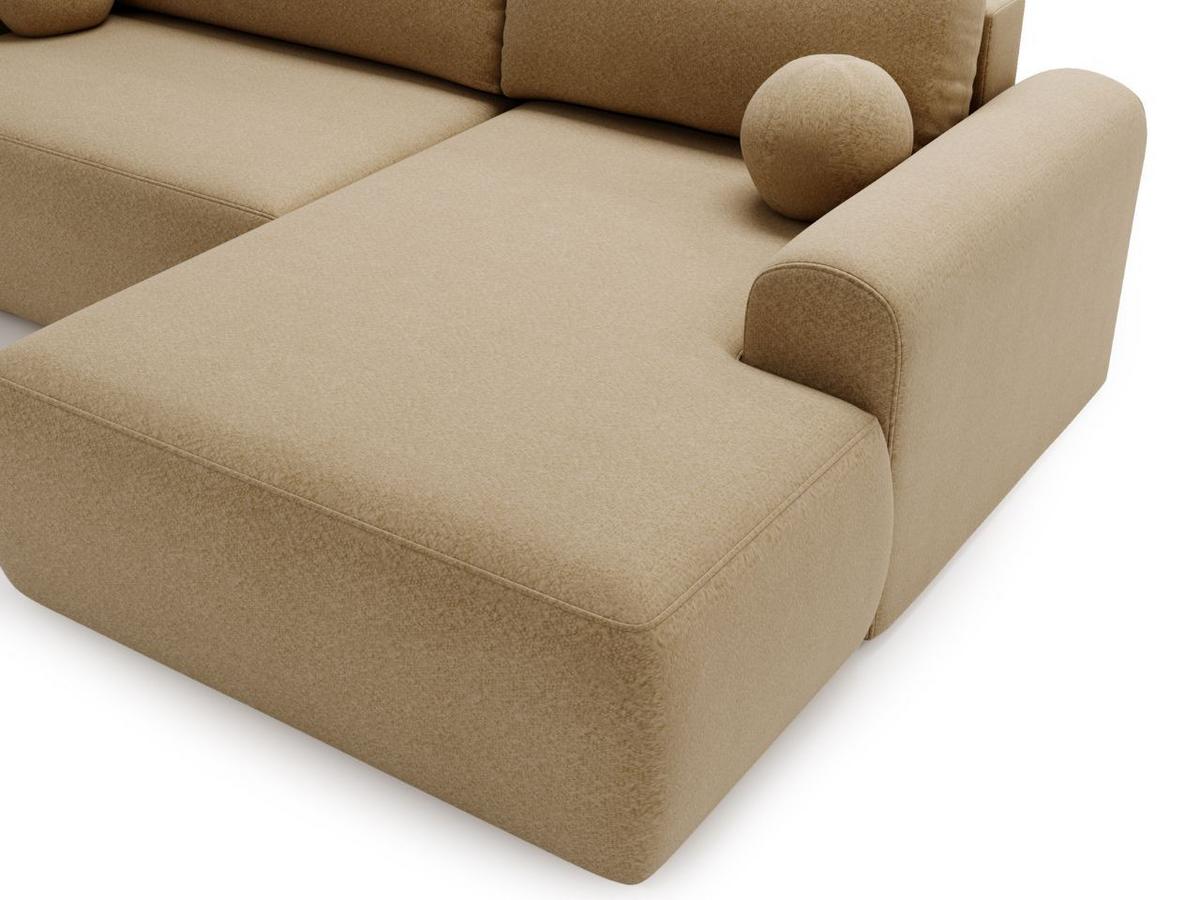 ECKSOFA Savana Hellbraun Rechts - Hellbraun, Holz/Textil (177/257cm) - Graingold