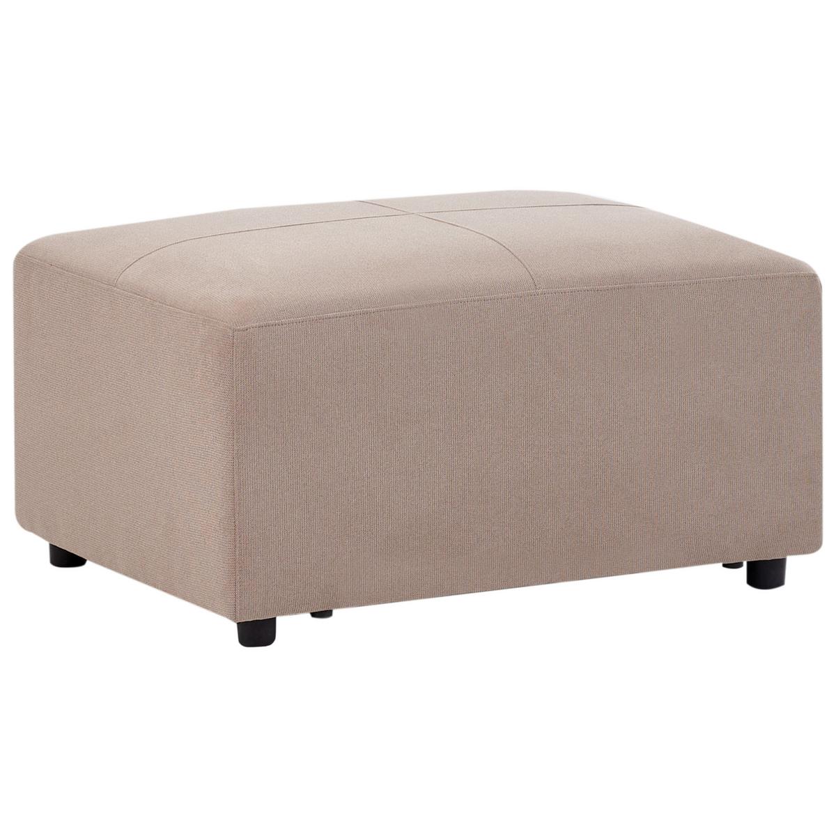 ECKSOFA 4-Sitzer Stoff Taupe mit Ottomane rechtsseitig Kohlo - Taupe/Beige, Textil (268/154cm) - Beliani