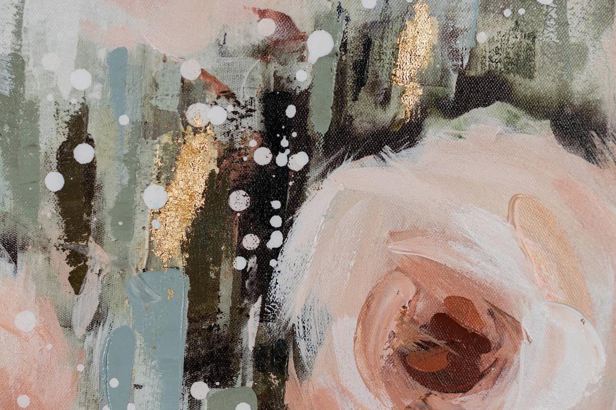 ACRYLBILD HANDGEMALT 90/60 cm - Beige/Grau, Holz/Textil (90/60cm) - KUNSTLOFT