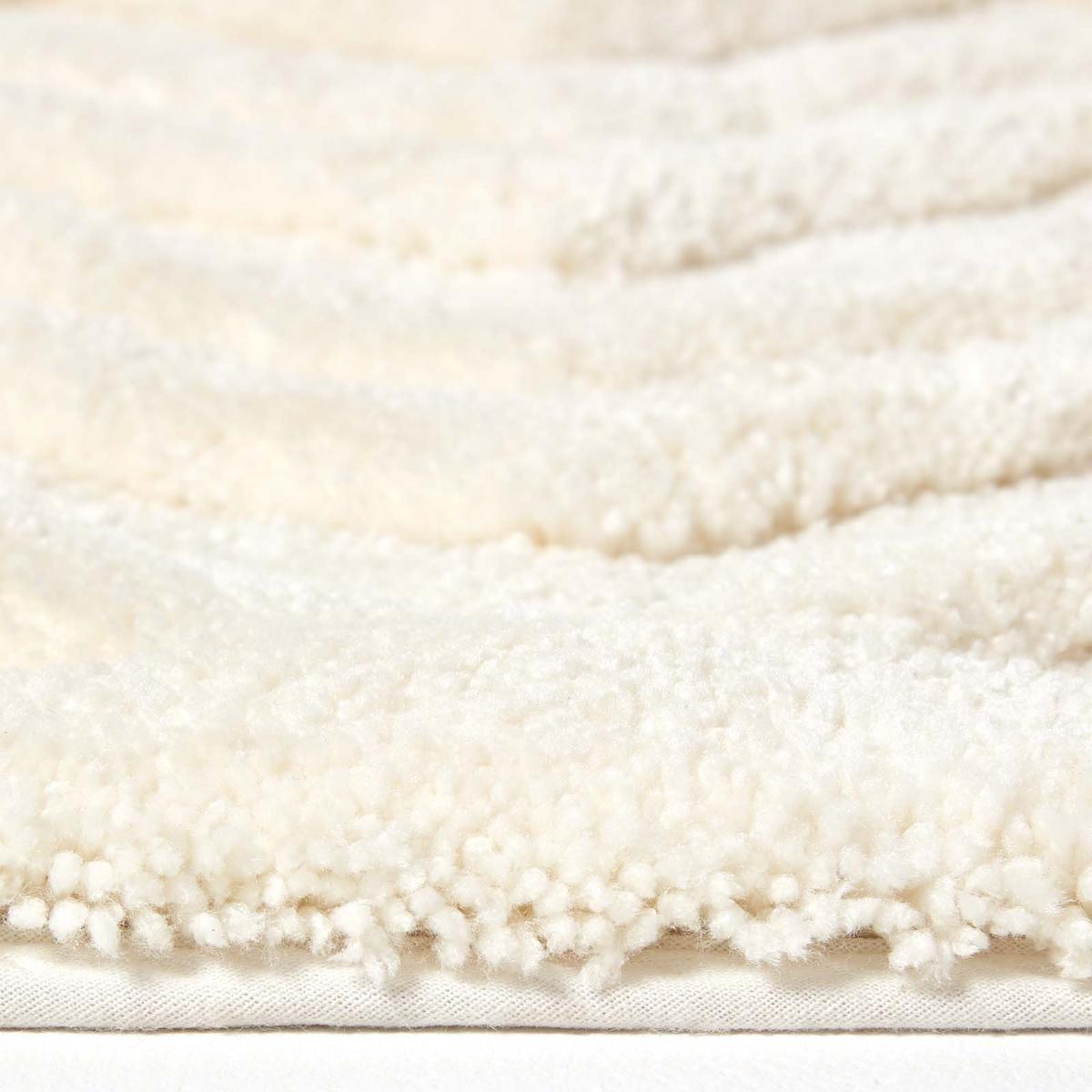 BADEMATTE 50/80 cm Chevron, Hochflor - Weiß, Textil (50/80cm) - Homescapes
