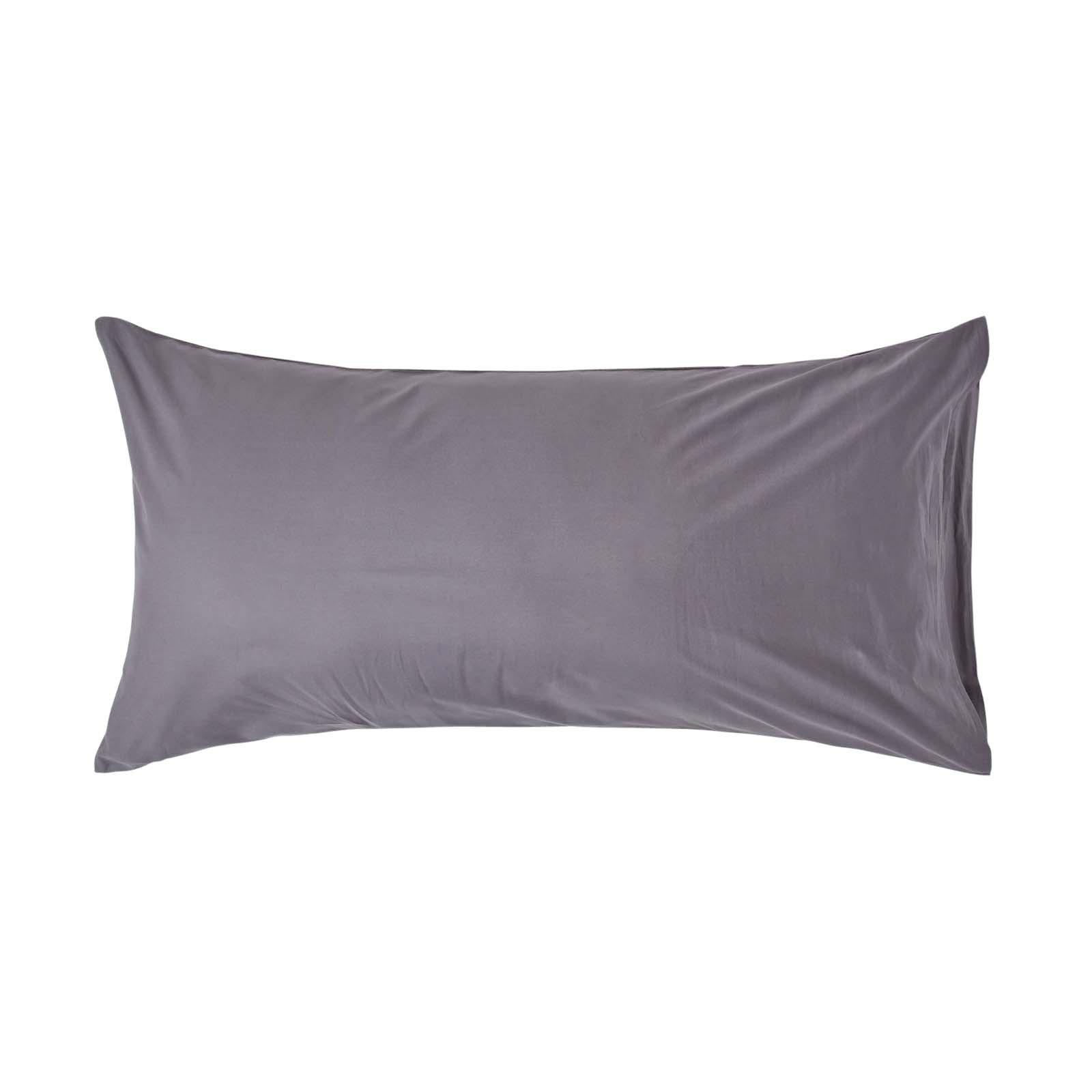 KISSENBEZUG Perkal, Ägyptische Baumwolle, Fadendichte 200 - Dunkelgrau, Textil (50/90cm) - Homescapes