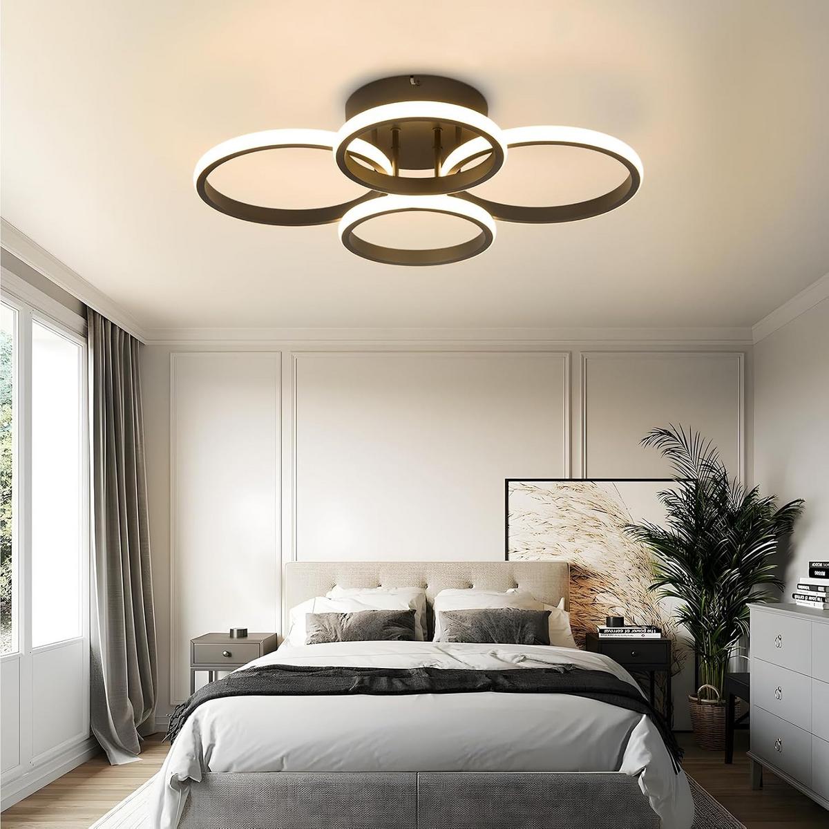 LED-DECKENLEUCHTE Xalvor 52.5/41.5/11.8 cm - Schwarz, Metall (52.5/41.5/11.8cm) - ZMH