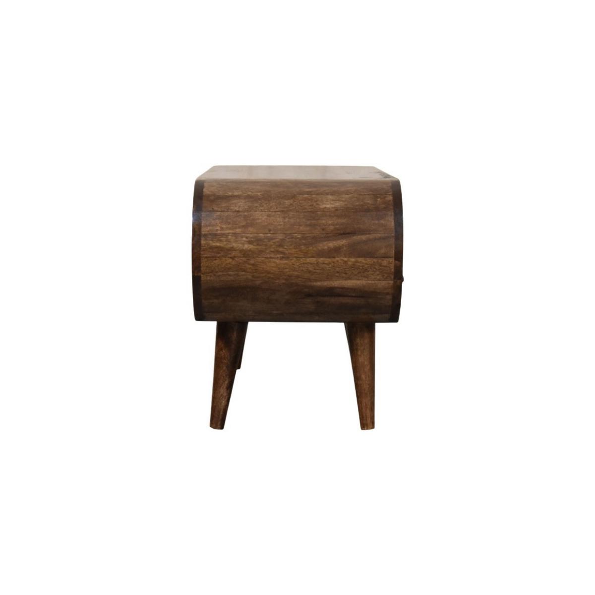 MEDIENMÖBEL Klassisches Grau-Finish, 2 Schubladen, 1 offenes Regal, Braun - Braun, Holz (35/45/90cm) - Artisan Furniture