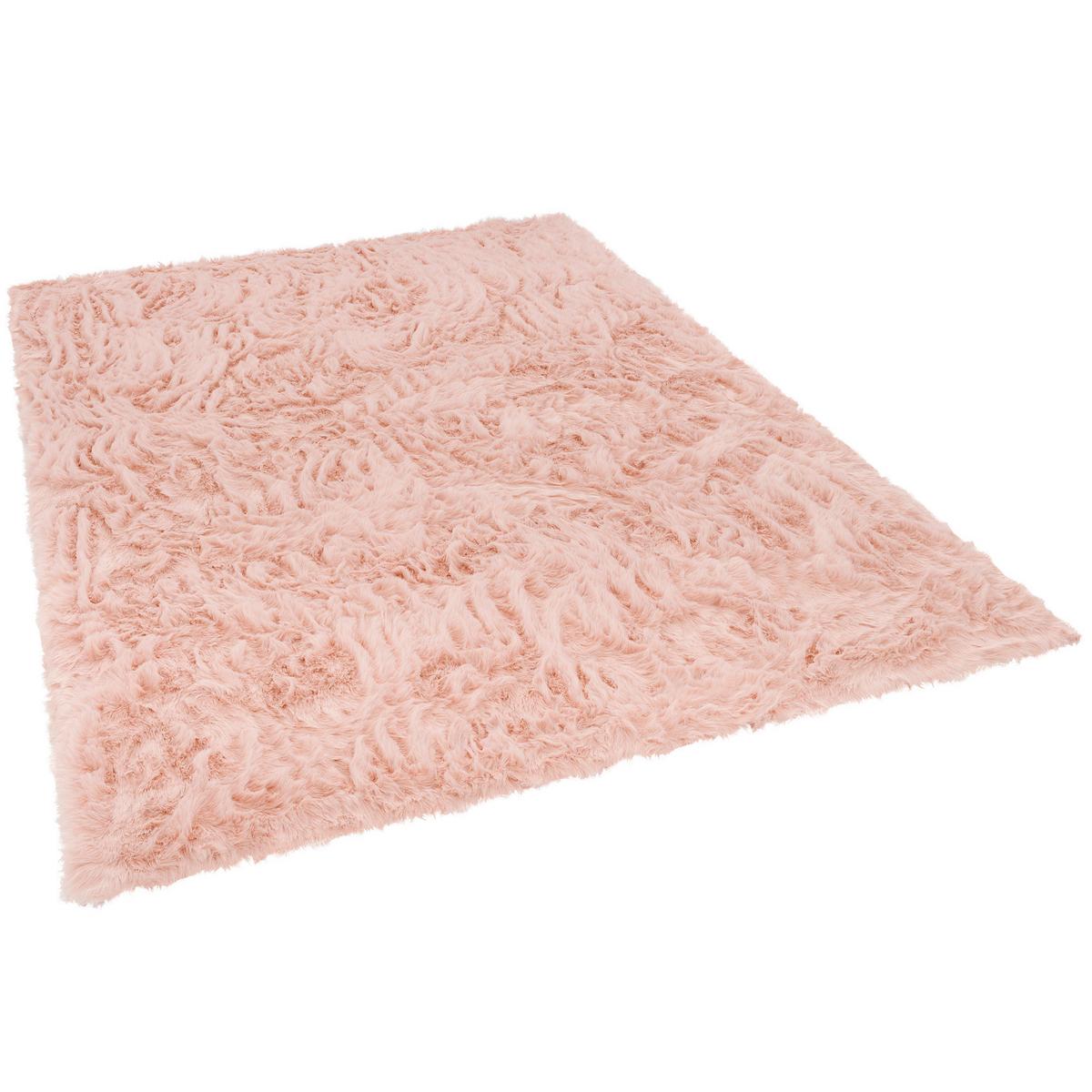 LUXUS SUPER SOFT FELLTEPPICH ASPEN MELIERT - Rosa, Textil (160/230cm) - Pergamon