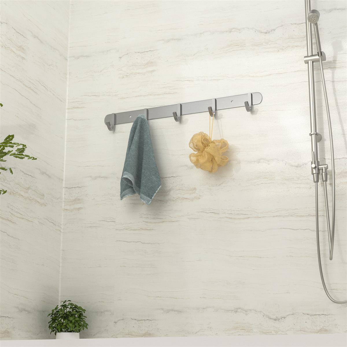 HAKENLEISTE 38.1/4.7/4.7 cm - Silberfarben, Metall (4.7/4.7/38.1cm) - Intirilife