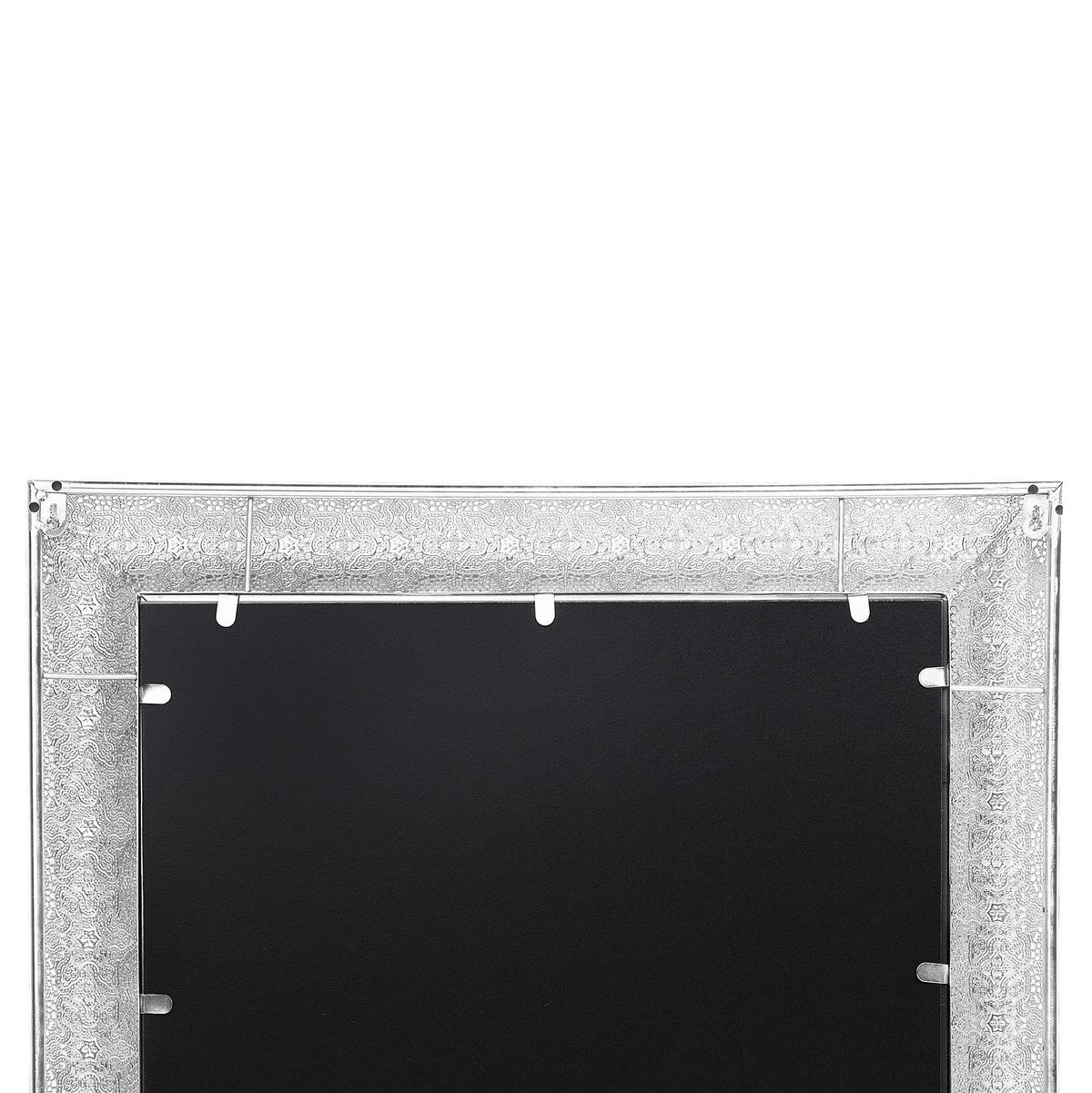 WANDSPIEGEL silber quadratisch 65/65 cm Cavan - Silberfarben, Metall (65/65/4cm) - Beliani