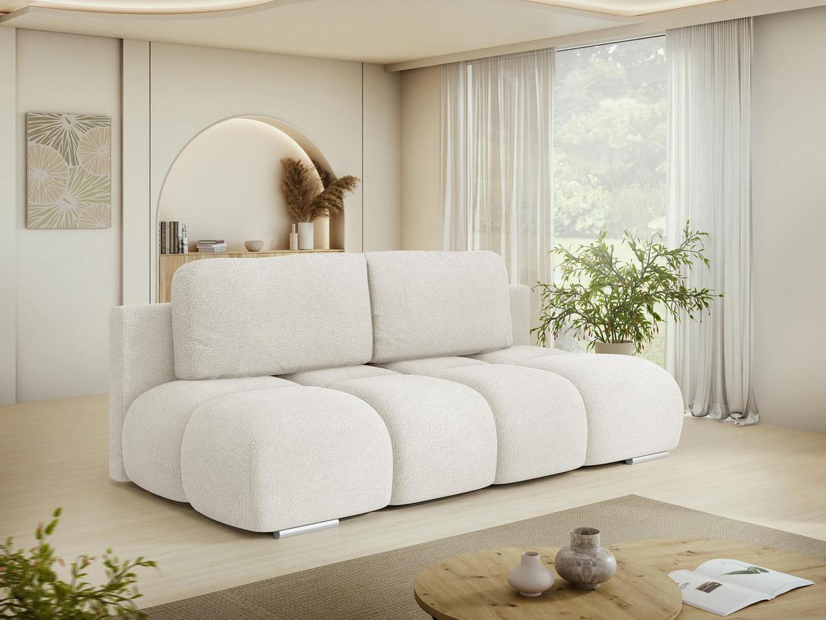 SCHLAFSOFA Honey Mini - Creme/Schwarz, Holz/Kunststoff (195/104/90cm) - MIRJAN24