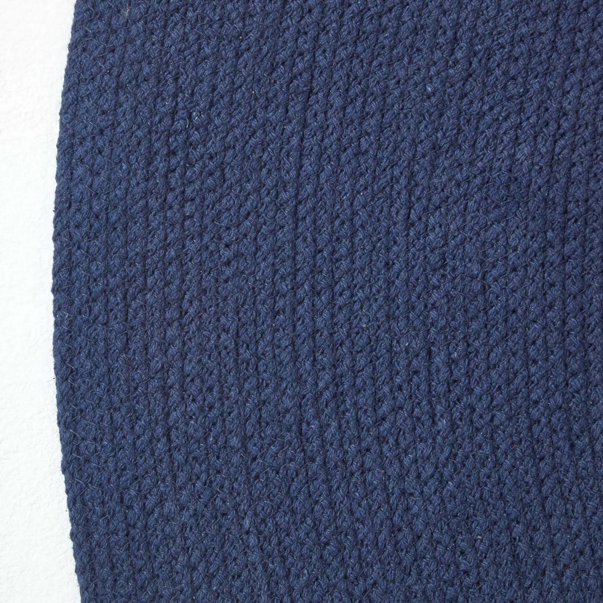 TEPPICHLÄUFER geflochten oval 66/200 cm - Dunkelblau, Textil (66/200cm) - Homescapes