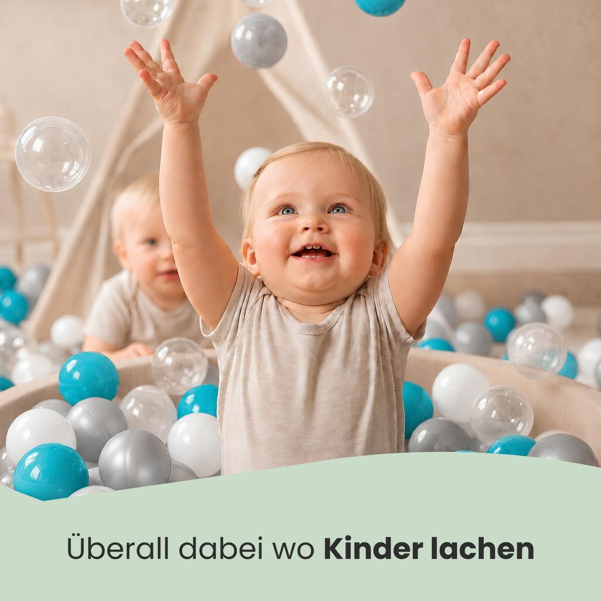 BÄLLEBAD-BÄLLE 50 Stück, Türkis, 5.5 cm - Türkis, Kunststoff (5.5/5.5/5.5cm) - Littletom