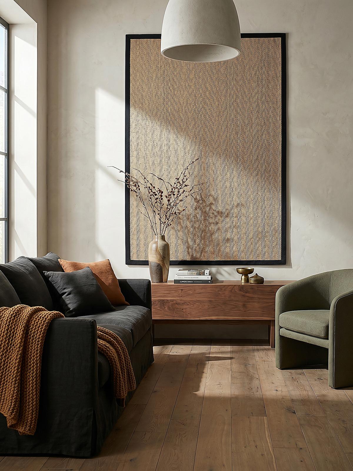 JUTETEPPICH TRENT, geometrisch, Braun-Schwarz, 200 x 290 cm - Schwarz/Naturfarben, Textil (200/290cm) - KADIMA DESIGN