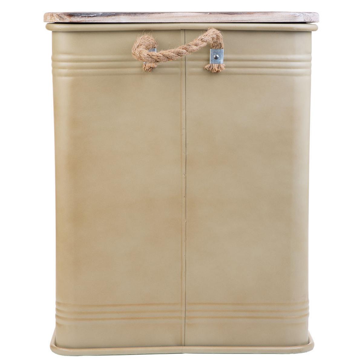 KORB aus Metall, beige, 41x52cm - Beige, Metall (52/41/41cm) - Wanderlust