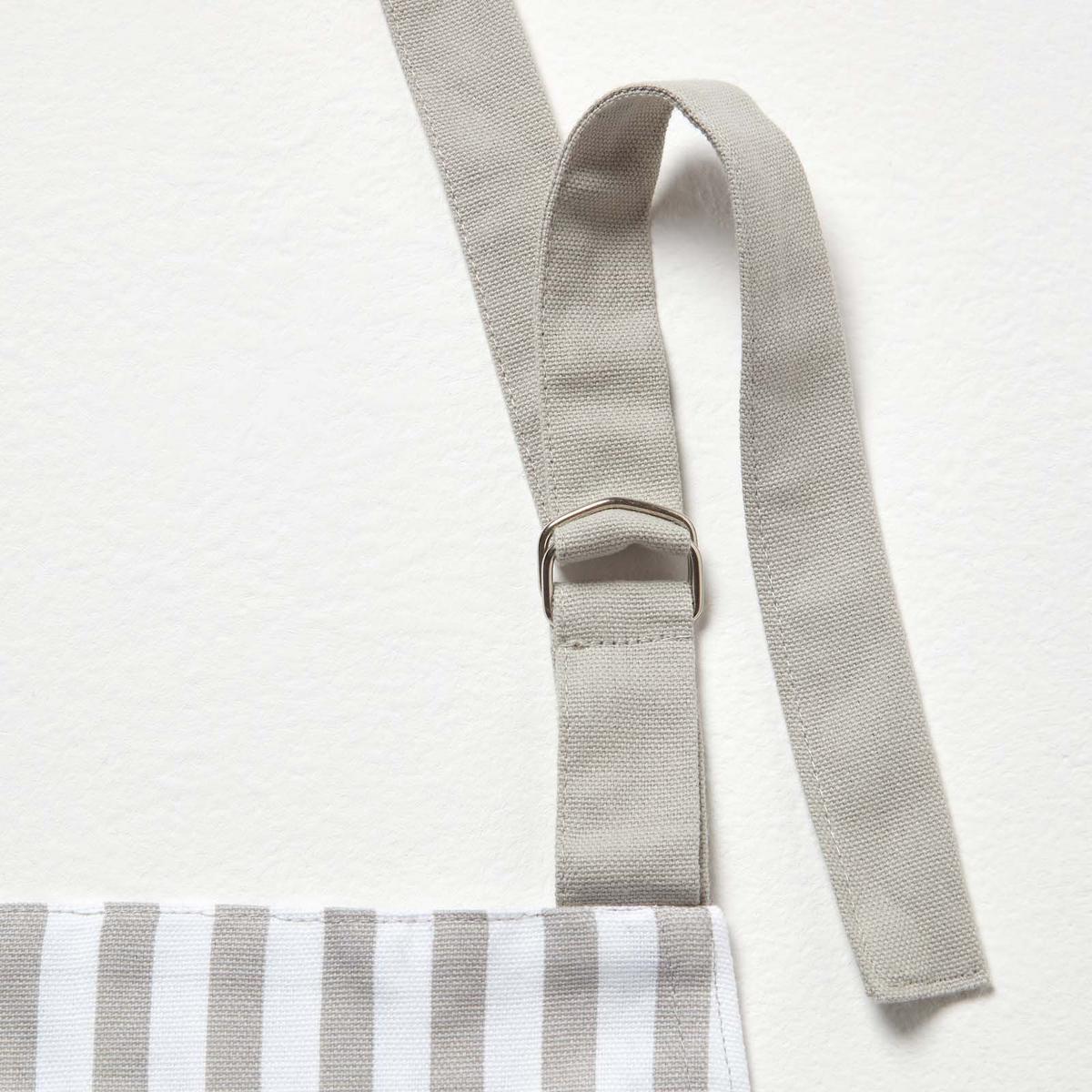 KOCHSCHÜRZE grau-weiß, 100% Baumwolle - Grau, Textil (80/85cm) - Homescapes