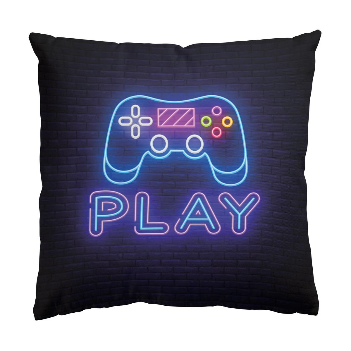 DEKOKISSEN 2er-Set Neon Game Room Controller Duo 40/40 cm - Pink, Textil (40/40cm) - Bilderwelten