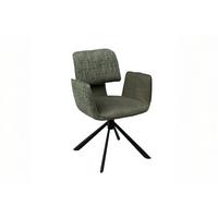 ESSZIMMERSTUHL EDENIA Grün Webstoff Drehbar (360°) (1er-Set) - Grün, Kunststoff/Textil (60/86/65cm) - KAWOLA
