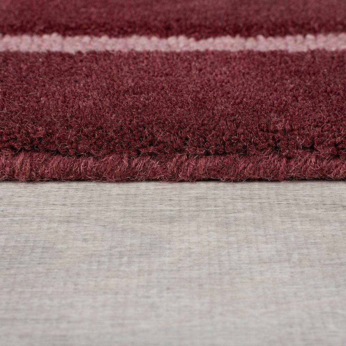WOLLTEPPICH HALLEIN, abstrakt, Rot, 120 x 180 cm - Rot, Textil (180/120cm) - KADIMA DESIGN
