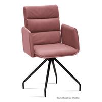 ARMLEHNSTUHL (6er-Set) Dianne 52x92x60 Schwarz/Rosewood - Dunkelrosa/Schwarz, Kunststoff (60/92/52cm) - 58aufmkessel