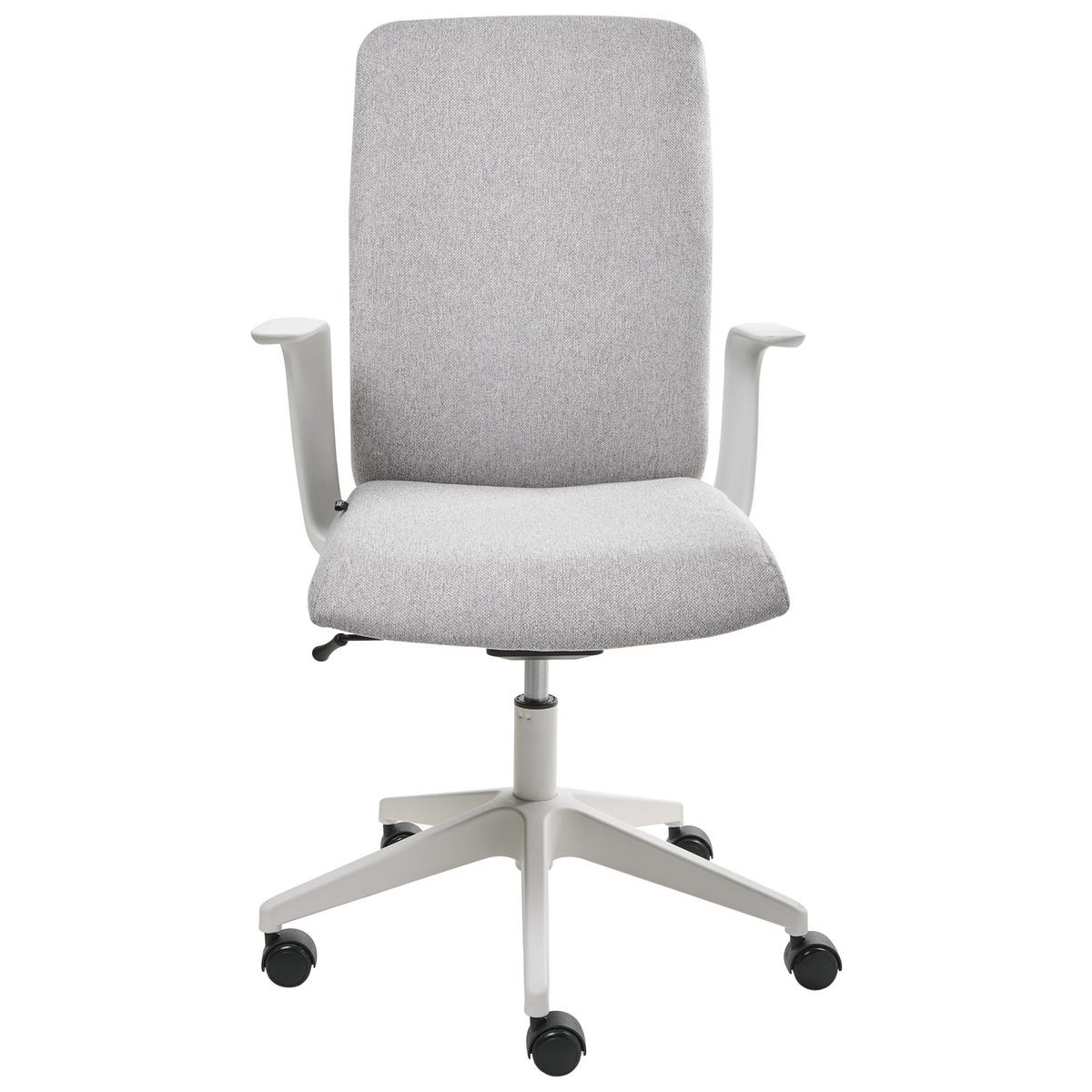 BÜROSTUHL Stoff Hellgrau Captain - Hellgrau, Textil (62/100/58cm) - Beliani