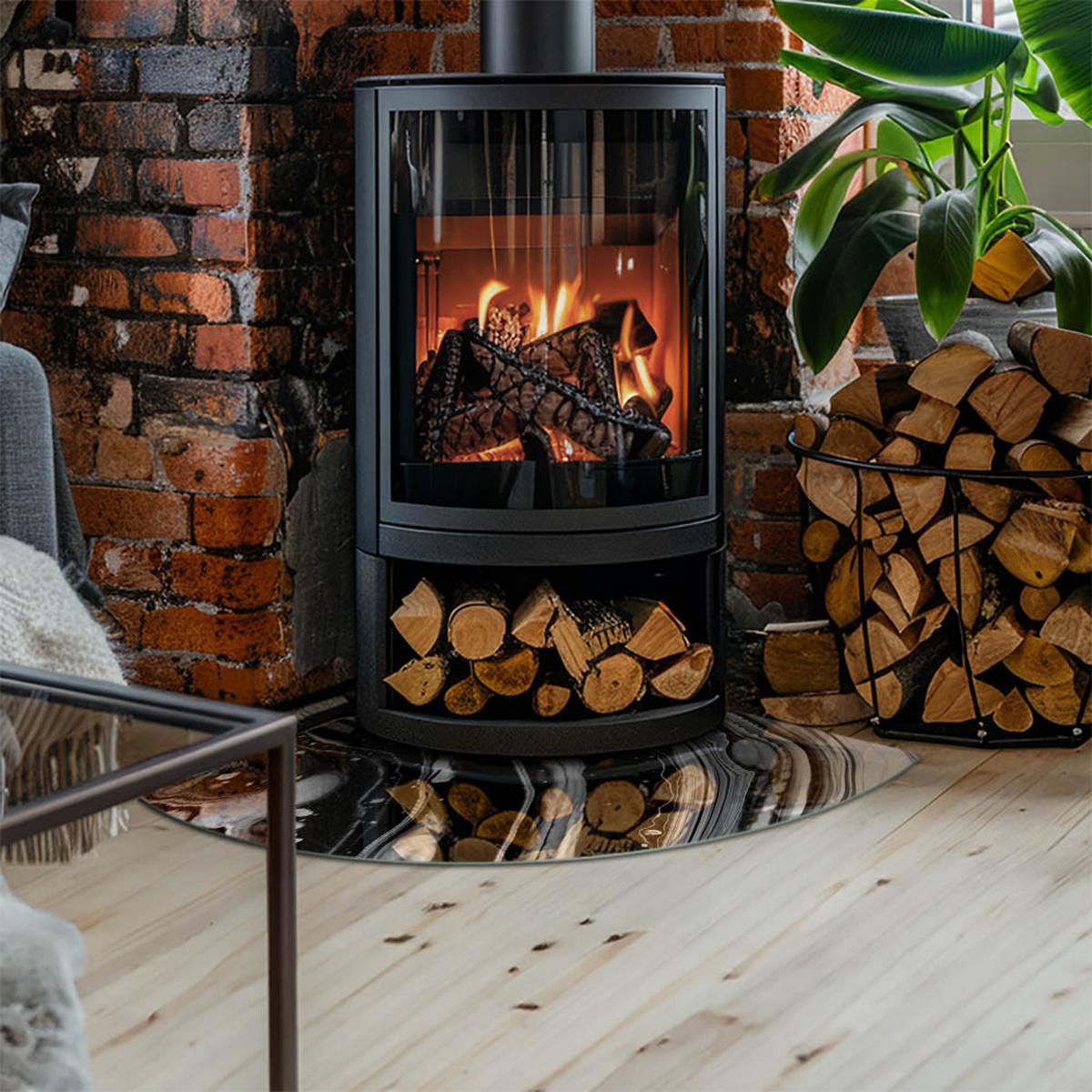 GLASPLATTE für Kamin 100x100 cm - Multicolor, Glas (100/100/0.4cm) - TULUP