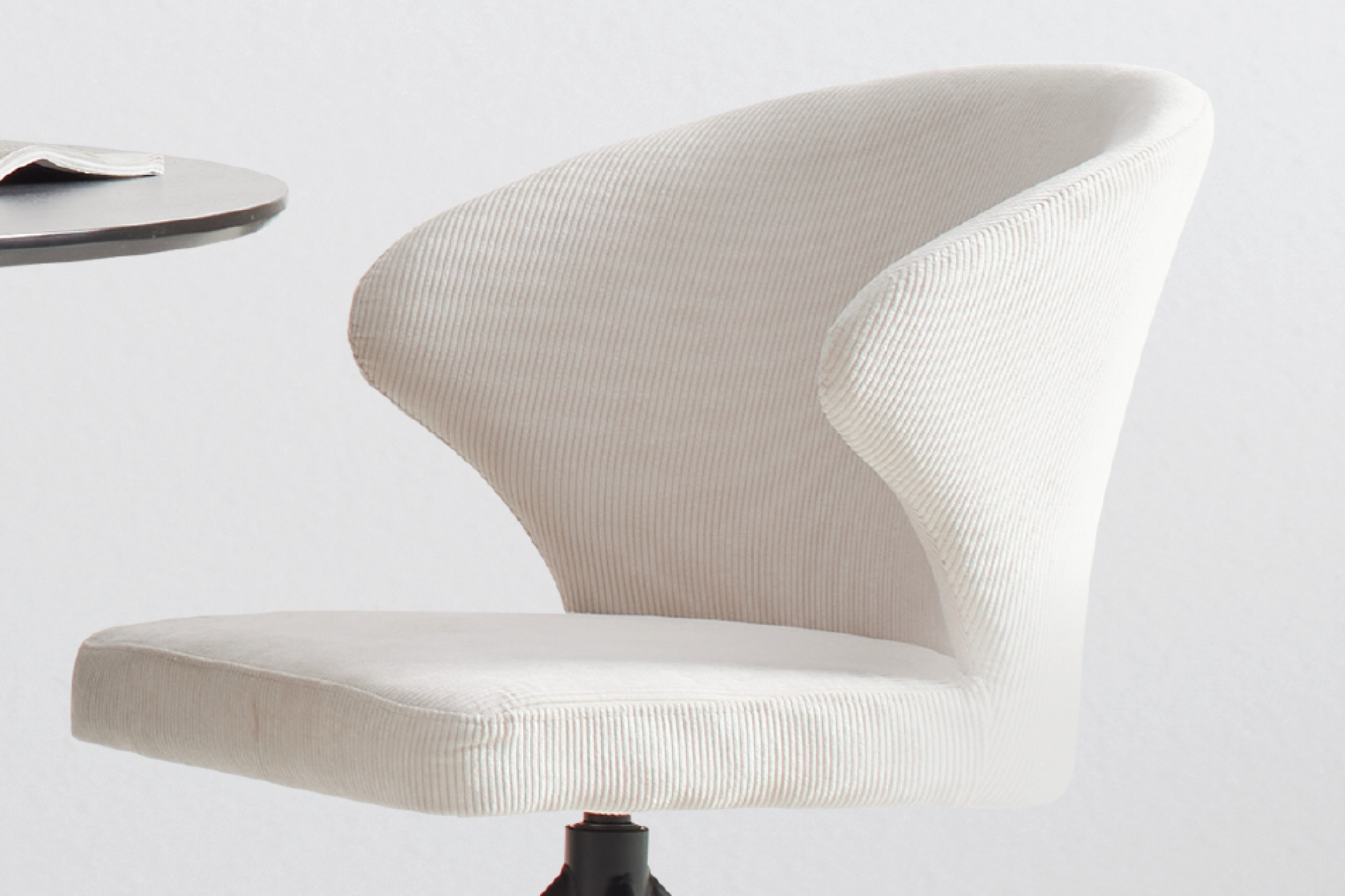 Armlehnstuhl beige Webstoff drehbar