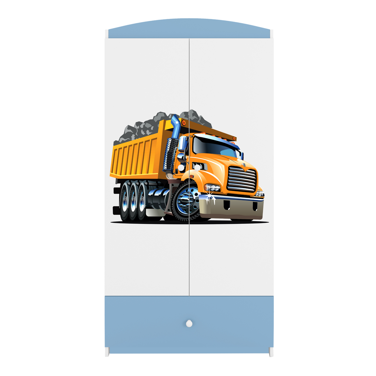 KINDERKLEIDERSCHRANK Lastwagen - Blau, Holzwerkstoff (90/175/52cm) - RAUMHIRSCH FURNITURE