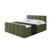 BOXBETT mit Matratze H4 - FAMA-Z - 160x200 cm Grün Quelle - Grün, Holzwerkstoff - ALTDECOR