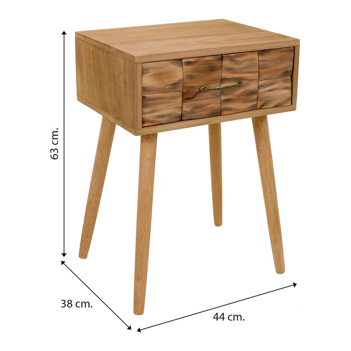 NACHTTISCH aus Holz, braun, 44x38x63cm - Braun, Holz (44/38/63cm) - Wanderlust