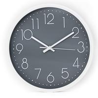 WANDUHR 30.5 cm - Grau, Kunststoff (30.5/30.5/4.5cm) - Intirilife