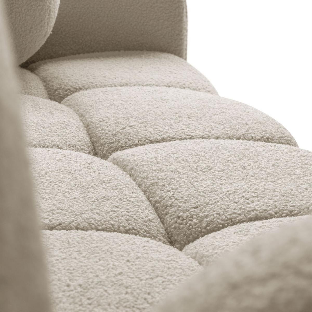 SCHLAFSOFA Morena, zweisitzig, mit Schlaffunktion, Quelle 03 - Creme, Textil (207/90/90cm) - Lookway