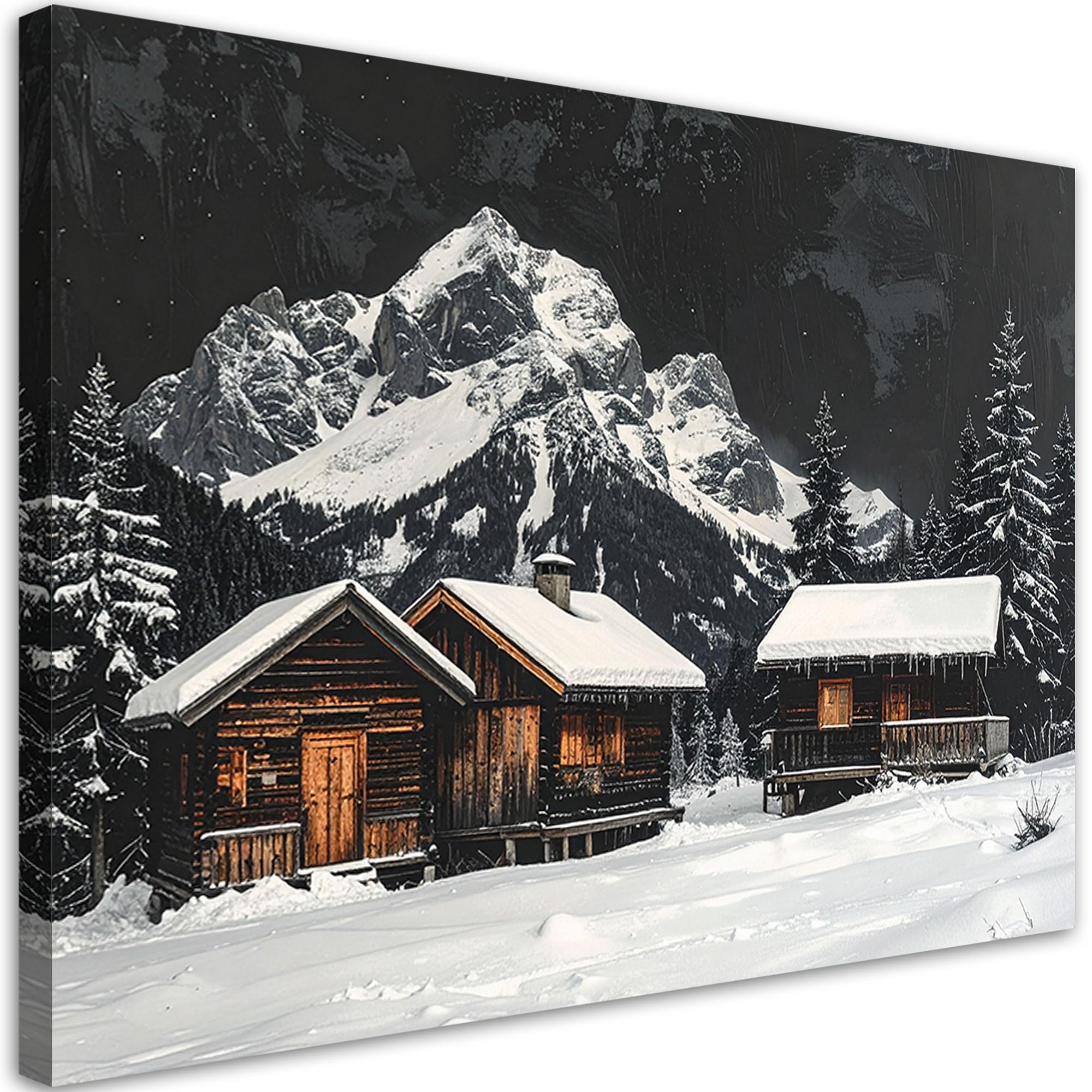 LEINWANDBILD Weihnachten 45x30cm - Schwarz, Textil (45/30cm) - Feeby