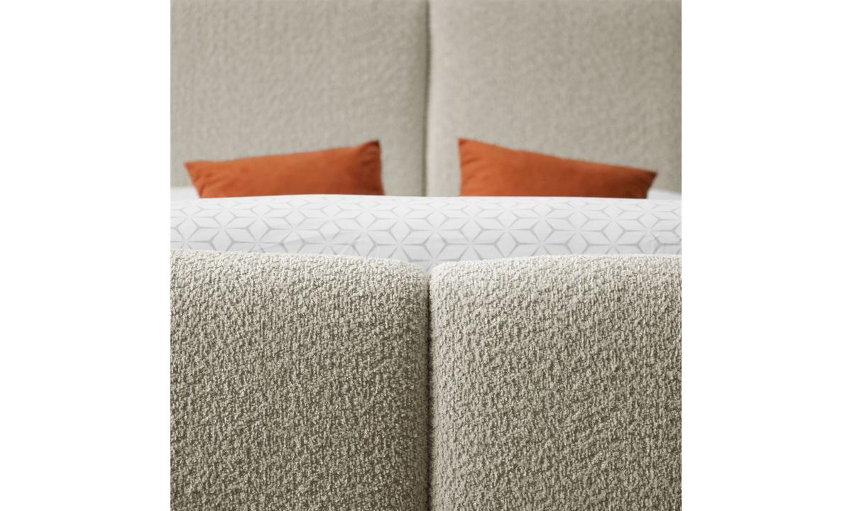 POLSTERBETT ELENA 180x200 cm Beige (Anthology 2), 34 Holzlatten, Kopfteil 108 cm - Beige, Textil (180/200cm) - Lookway