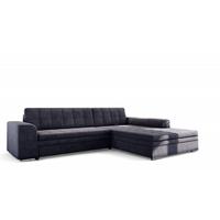 ECKSOFA Lusaka Mit Schlaffunktion - Schwarz, Holzwerkstoff/Textil (198/292cm) - Fun Möbel