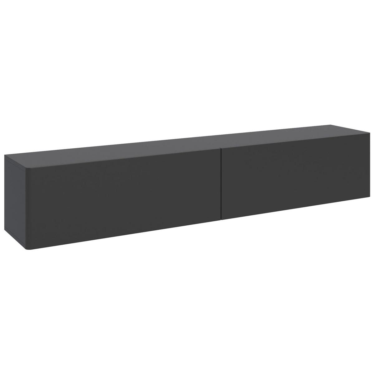 TV-HÄNGEBOARD Olio SCHWARZ 175 CM - Schwarz, Holzwerkstoff (175/28.4/31.6cm) - Selsey