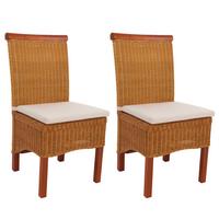 ESSZIMMERSTUHL Braun 2er-Set - Braun, Holz (46/96/42cm) - MCW